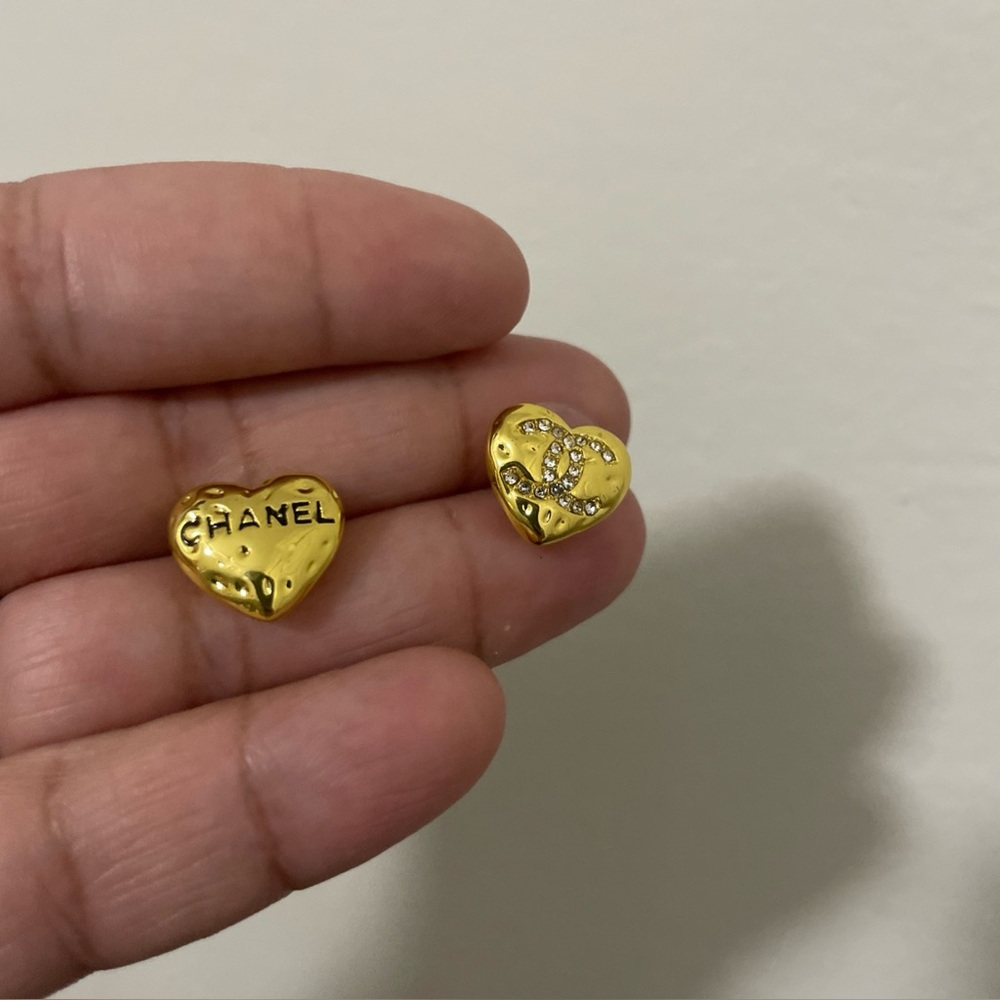 Gold Heart Earrings
